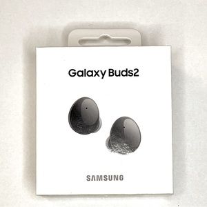 New pair of Galaxy Buds2.  White case. Dark grey ear buds.